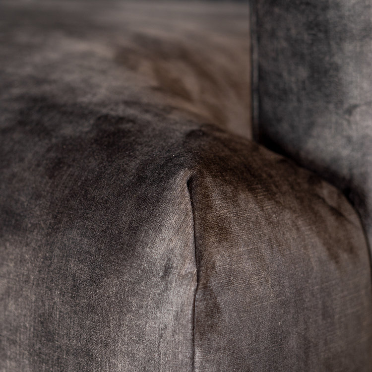 Samt Sofa Denver 2,5-Sitzer anthrazit