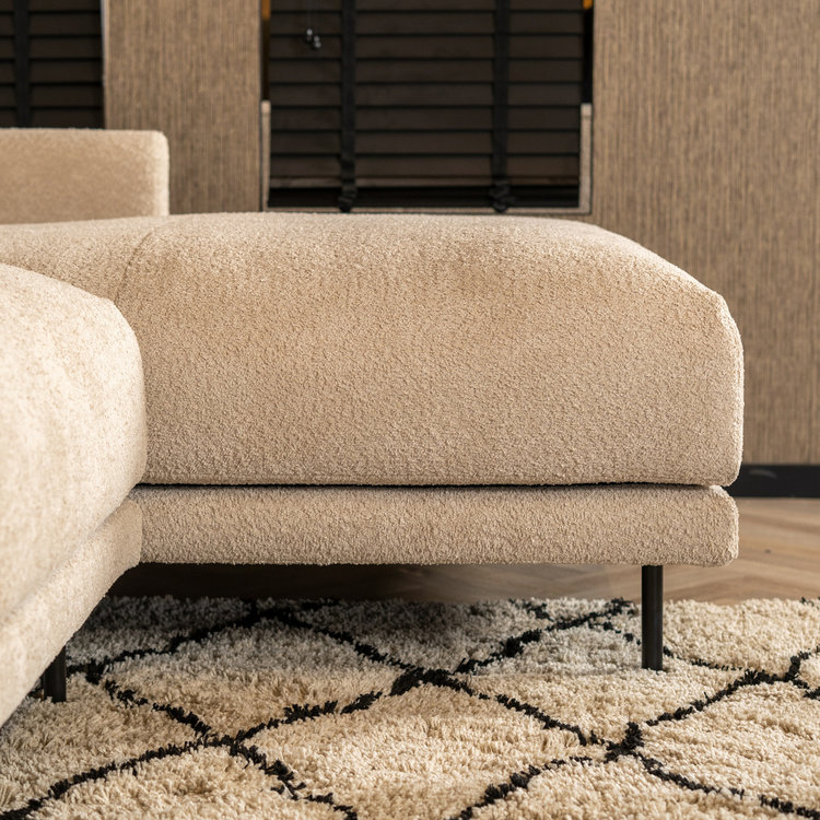 Ecksofa Denver Bouclé taupe rechts