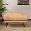 Leder Hocker Denver rechteckig beige