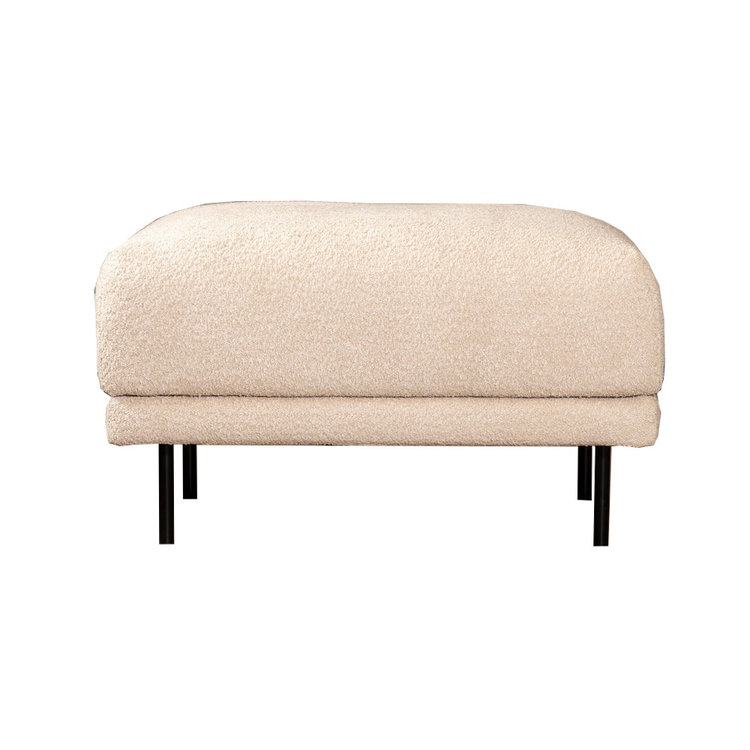 Bouclé Hocker Denver rechteckig beige