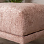 Chenille Hocker Denver rechteckig rosa