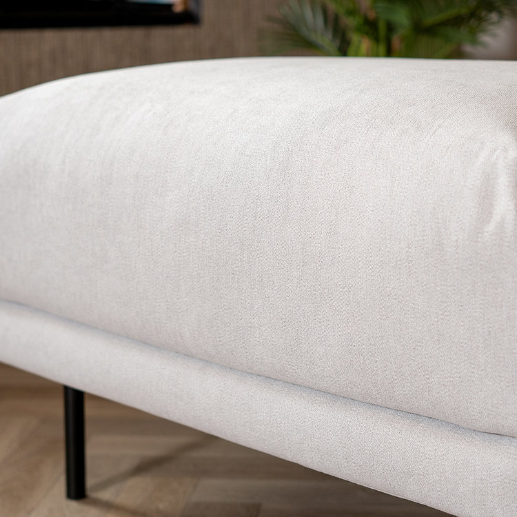 Hocker Denver Stoff rechteckig off white