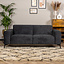 Design Sofa Vegas 2,5-Sitzer Stoff schwarz