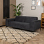 Design Sofa Vegas 2,5-Sitzer Stoff schwarz