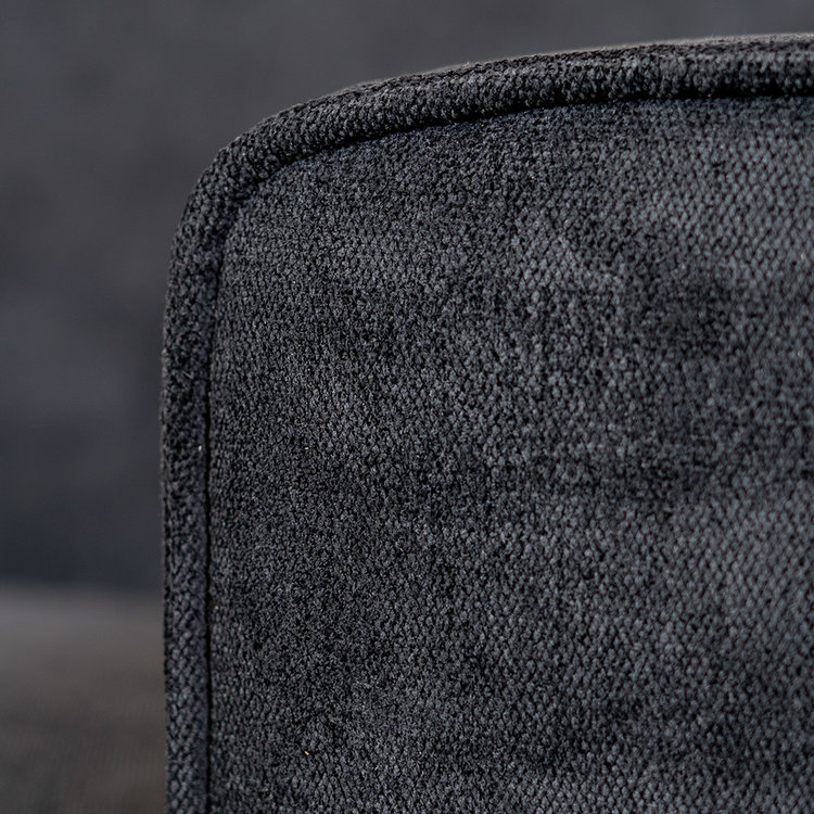 Design Sofa Vegas 2,5-Sitzer Stoff schwarz