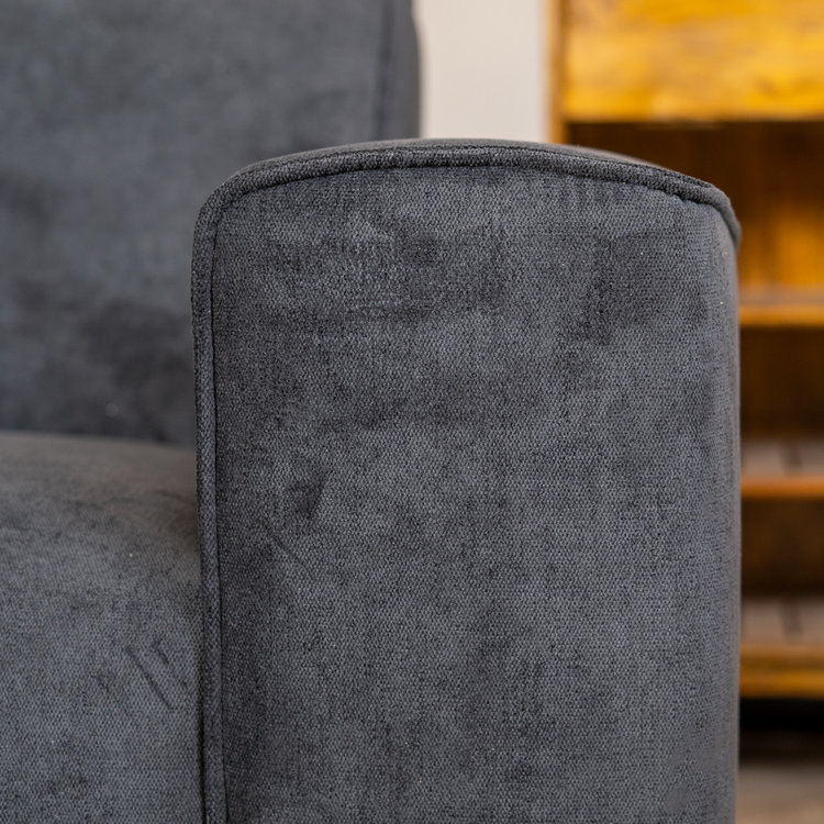 Design Sofa Vegas 2,5-Sitzer Stoff schwarz