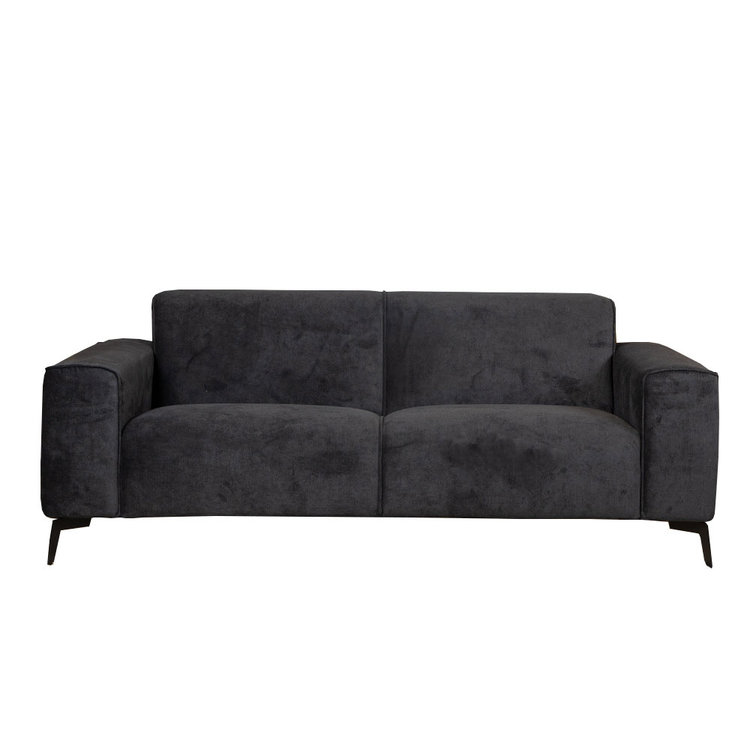 Design Sofa Vegas 2,5-Sitzer Stoff schwarz