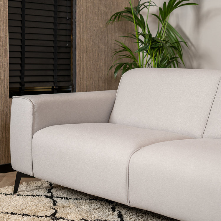 Design Sofa Vegas 2,5-Sitzer Stoff hellgrau