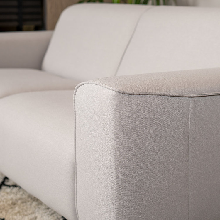 Design Sofa Vegas 2,5-Sitzer Stoff hellgrau