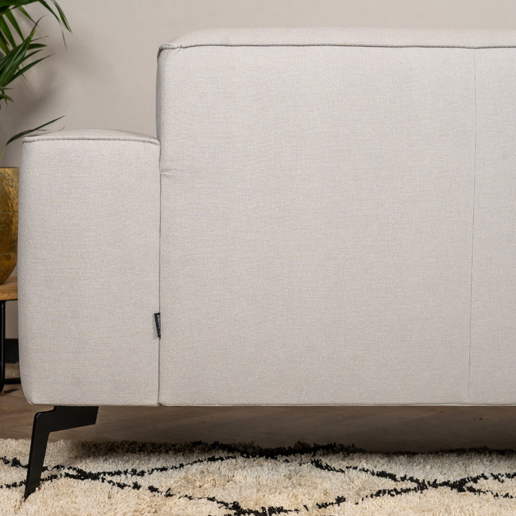 Design Sofa Vegas 2,5-Sitzer Stoff hellgrau