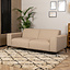 Design Sofa Vegas 2,5-Sitzer Stoff creme