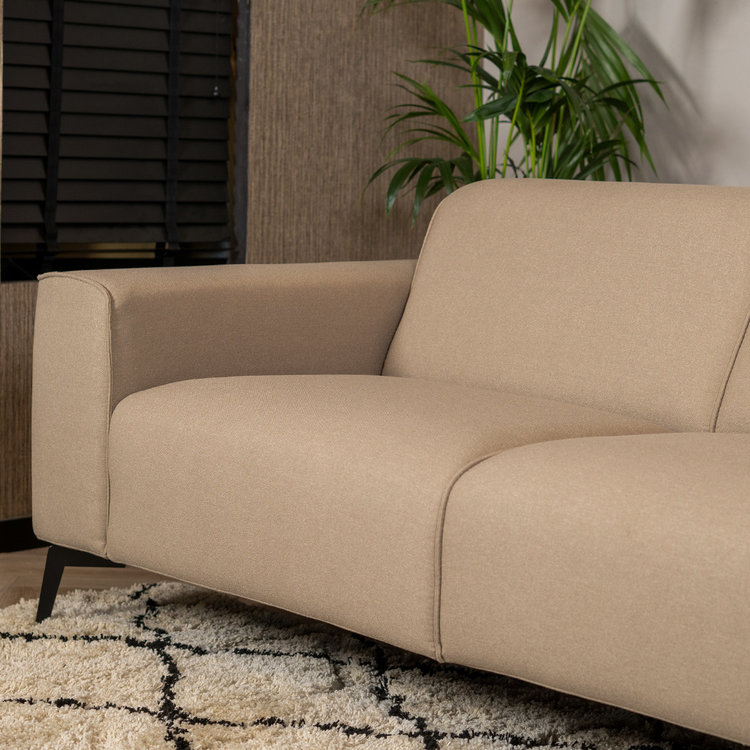 Design Sofa Vegas 2,5-Sitzer Stoff creme