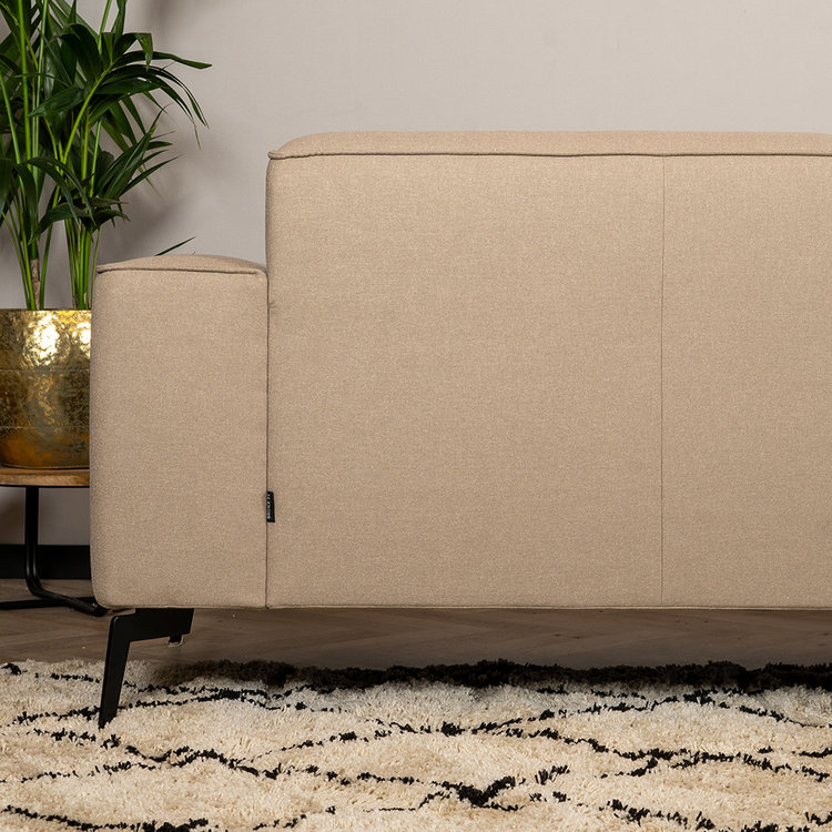 Design Sofa Vegas 2,5-Sitzer Stoff creme