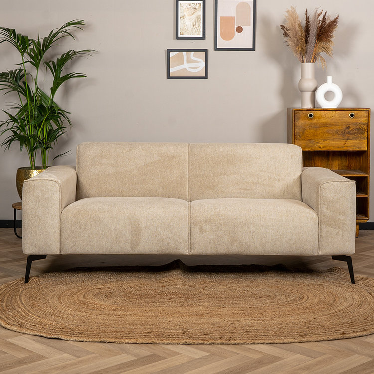Design Sofa Vegas 2,5-Sitzer Stoff taupe
