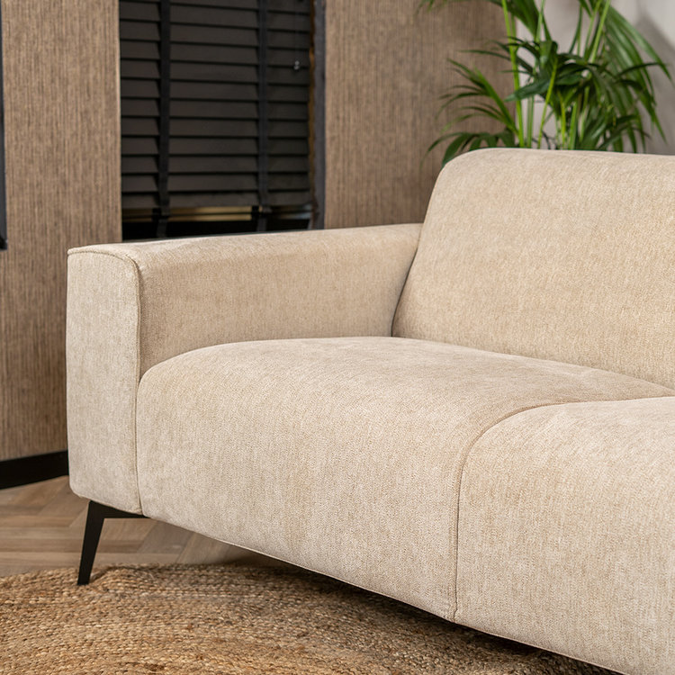 Design Sofa Vegas 2,5-Sitzer Stoff taupe