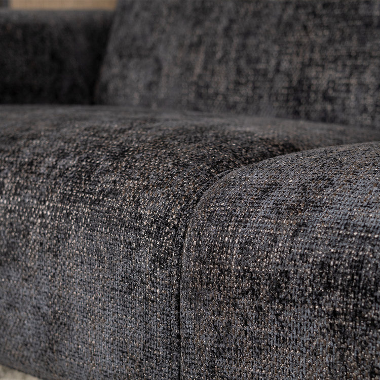 Design Sofa Vegas 2,5-Sitzer Chenille schwarz
