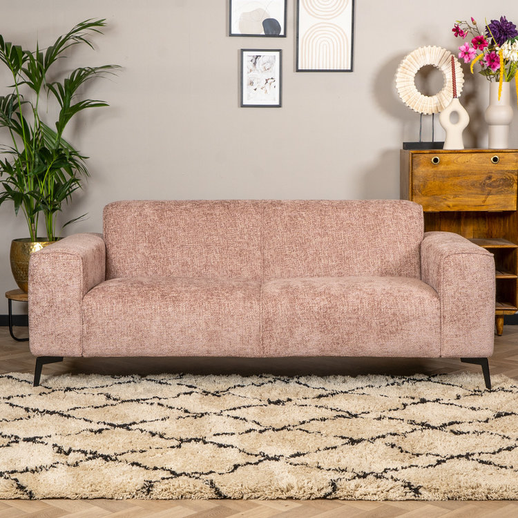Chenille Sofa Vegas 2,5-Sitzer rosa