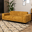 Design Sofa Vegas 2,5-Sitzer Chenille ockergelb/cognac
