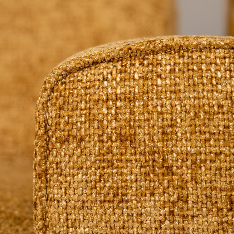 Design Sofa Vegas 2,5-Sitzer Chenille ockergelb/cognac