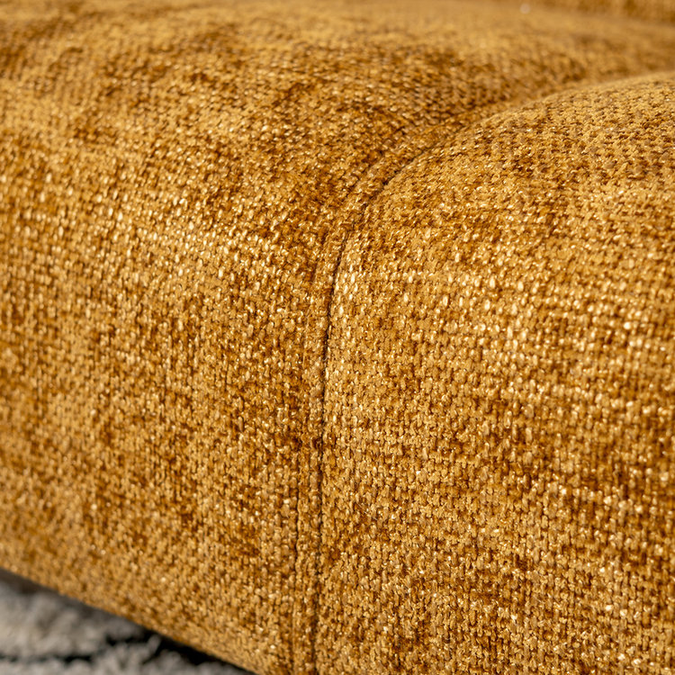 Design Sofa Vegas 2,5-Sitzer Chenille ockergelb/cognac