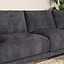 Ecksofa Denver Bouclé schwarz rechts