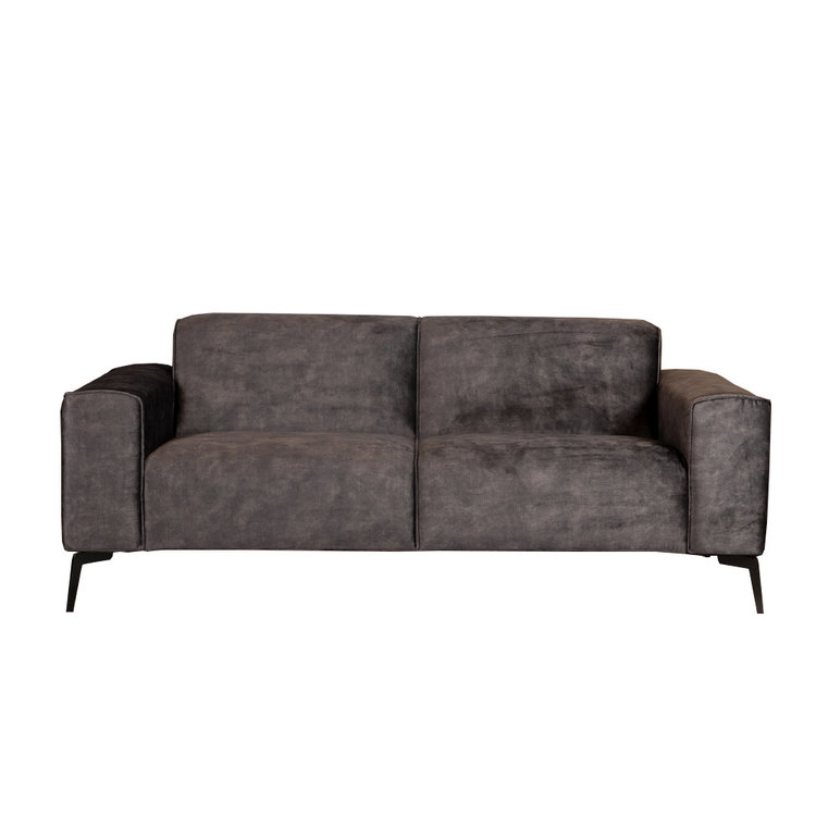 Samt Sofa Vegas 2,5-Sitzer anthrazit