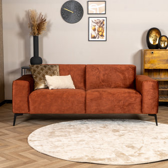 Samt Sofa Vegas 2,5-Sitzer kupfer