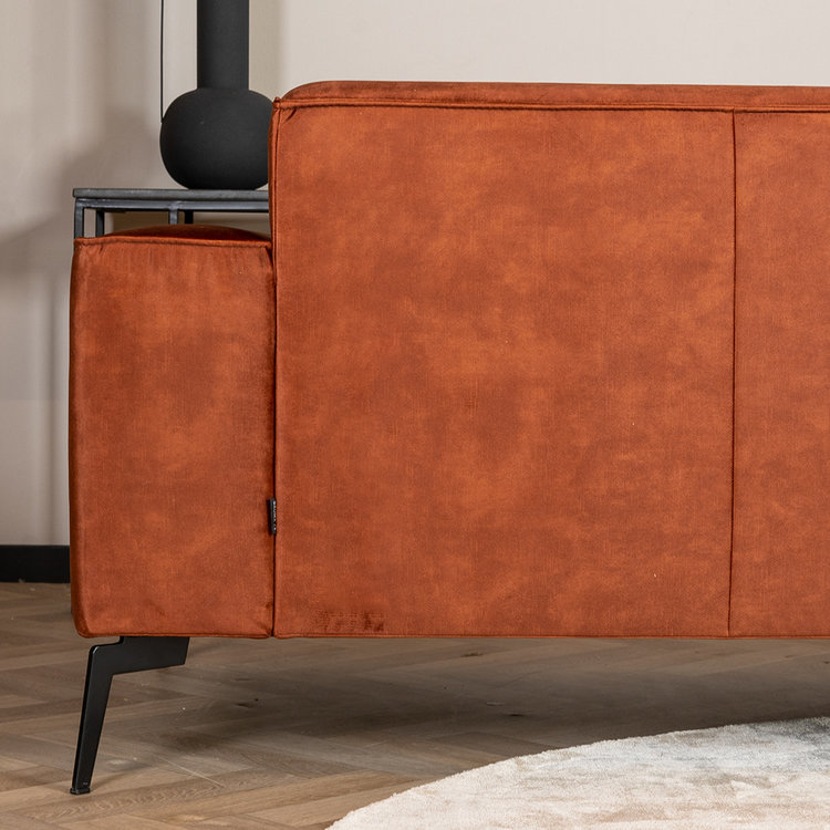 Samt Sofa Vegas 2,5-Sitzer kupfer