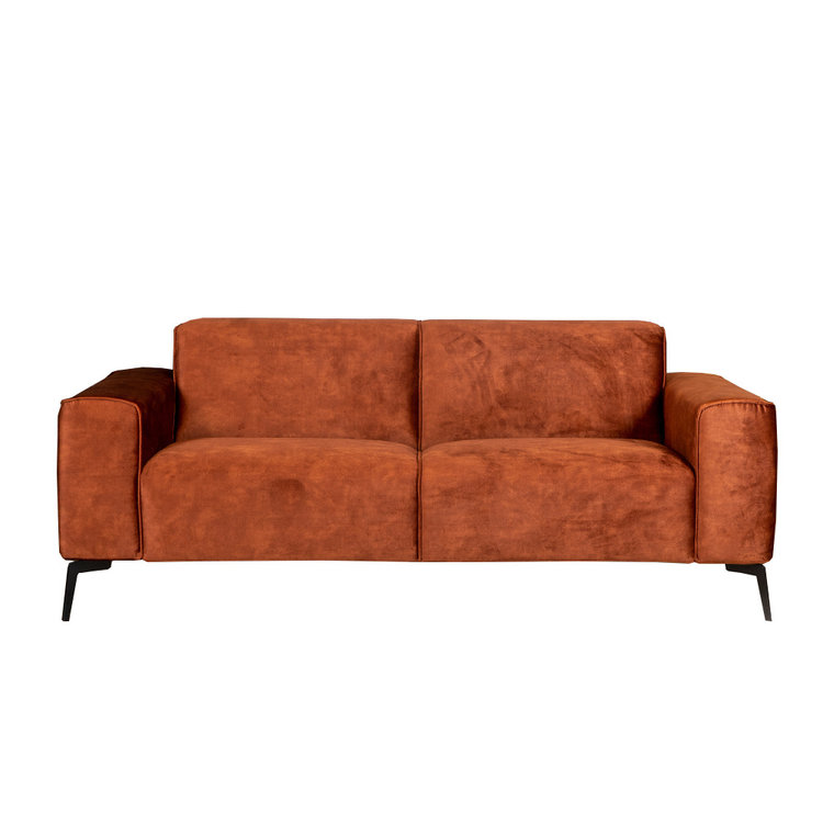 Samt Sofa Vegas 2,5-Sitzer kupfer