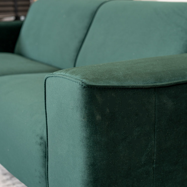 Samt Sofa Vegas 2,5-Sitzer dunkelgrün