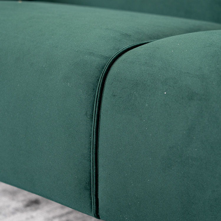Samt Sofa Vegas 2,5-Sitzer dunkelgrün