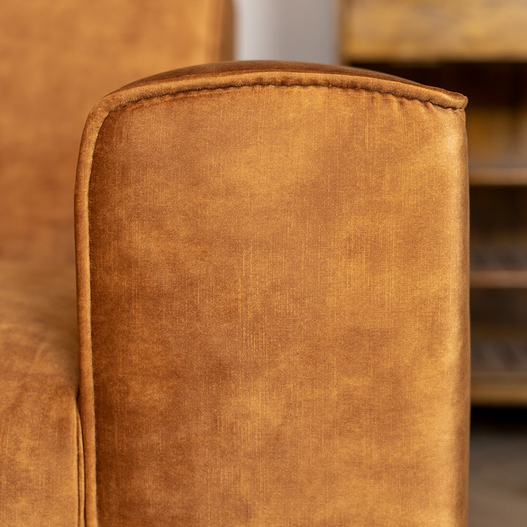 Samt Sofa Vegas 2,5-Sitzer ockergelb