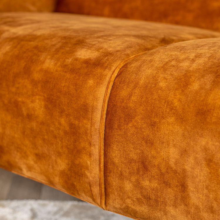 Samt Sofa Vegas 2,5-Sitzer ockergelb