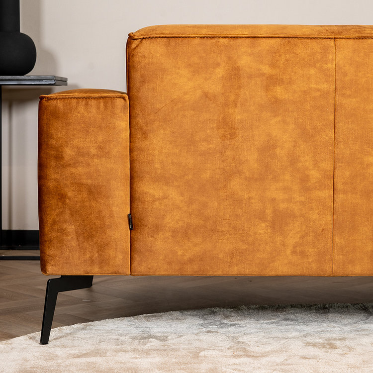 Samt Sofa Vegas 2,5-Sitzer ockergelb