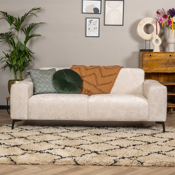 Design Sofa Vegas 2,5-Sitzer Chenille weiß/beige