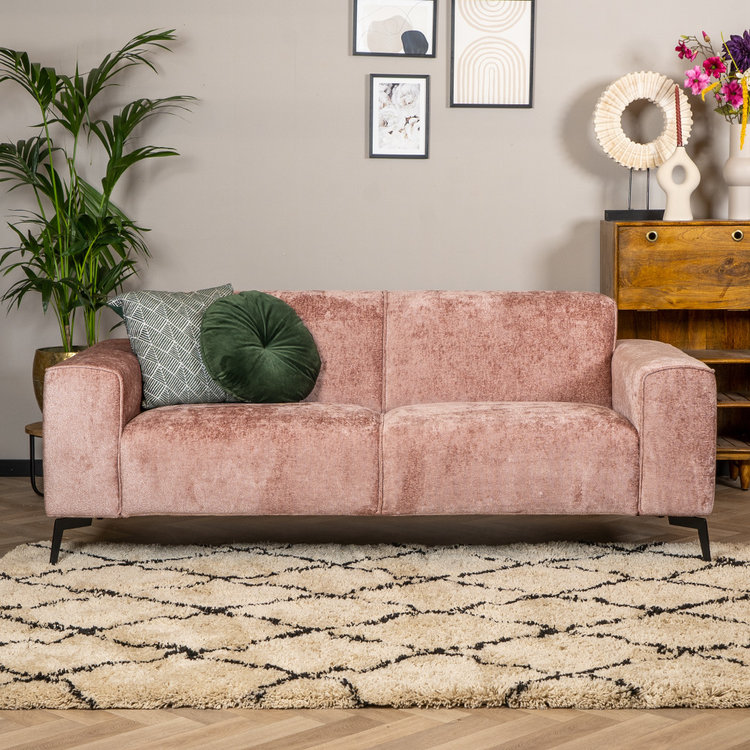 Design Sofa Vegas 2,5-Sitzer Chenille rosa