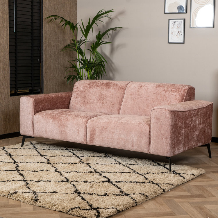 Design Sofa Vegas 2,5-Sitzer Chenille rosa