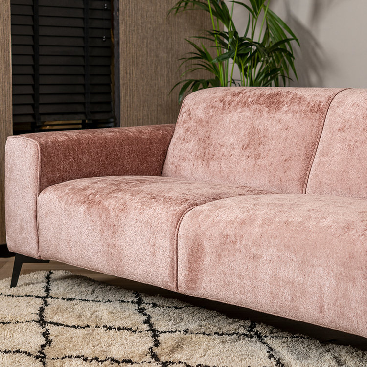 Design Sofa Vegas 2,5-Sitzer Chenille rosa