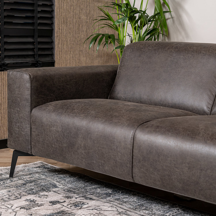 Leder Sofa Vegas 2,5-Sitzer anthrazit