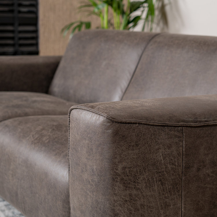 Leder Sofa Vegas 2,5-Sitzer anthrazit