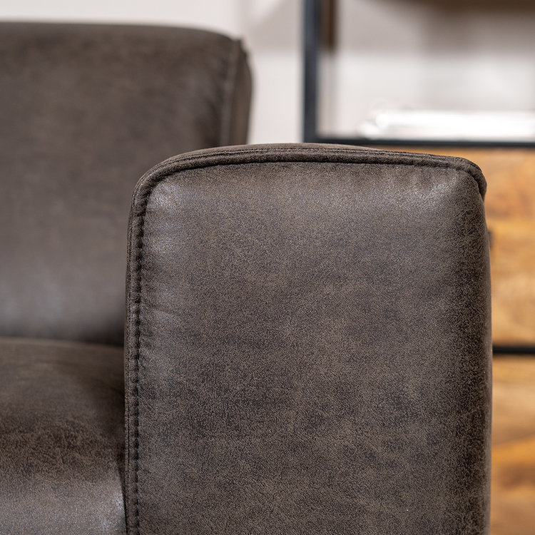 Leder Sofa Vegas 2,5-Sitzer anthrazit