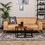 Leder Sofa Vegas 2,5-Sitzer beige