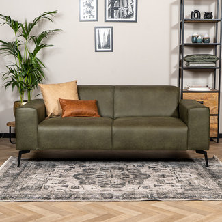 Leder Sofa Vegas 2,5-Sitzer olivgrün
