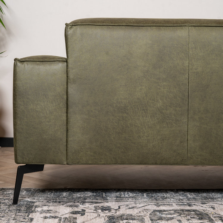 Leder Sofa Vegas 2,5-Sitzer olivgrün