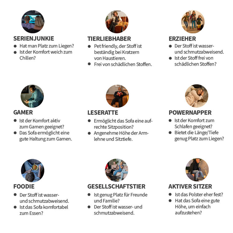 Ecksofa Memphis Stoff off white links