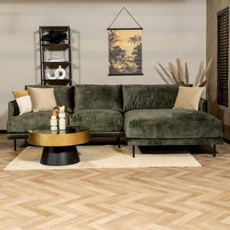 Ecksofa Denver Samt grün rechts