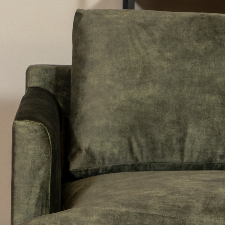 Ecksofa Denver Samt grün rechts