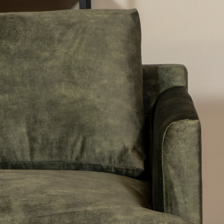 Ecksofa Denver Samt grün links