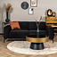 Samt Sofa Vegas 2,5-Sitzer schwarz