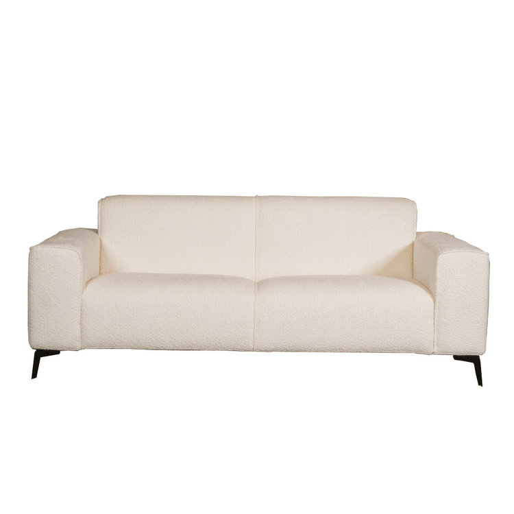 Bouclé Sofa Vegas 2,5-Sitzer weiß